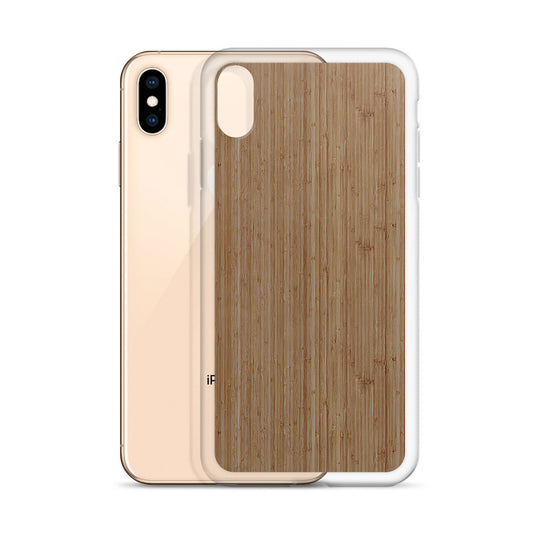 Bamboo Brown Wood iPhone Clear Thin Case CREATIVETECH