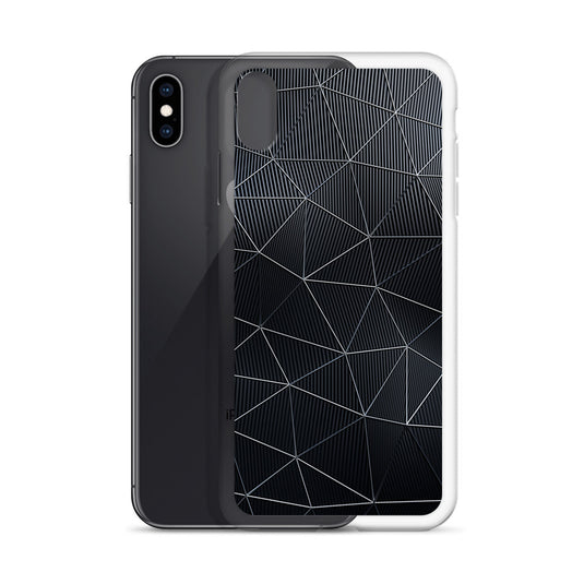 Silver Polygon Carbon Fiber iPhone Clear Thin Case CREATIVETECH