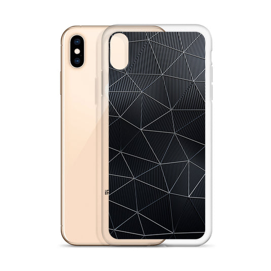 Silver Polygon Carbon Fiber iPhone Clear Thin Case CREATIVETECH