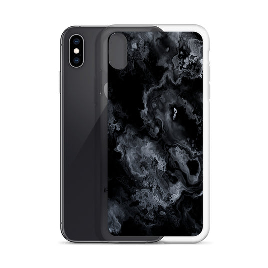 Black Marble Stone iPhone Clear Thin Case CREATIVETECH