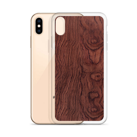 Bubinga Brown Wood iPhone Clear Thin Case CREATIVETECH