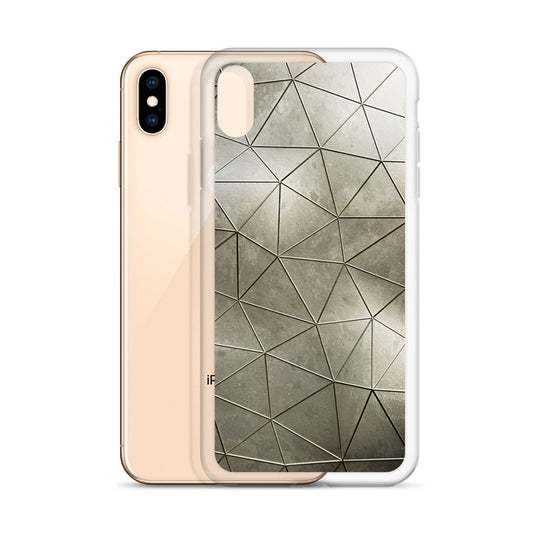 Aged Gold Polygon iPhone Clear Thin Case CREATIVETECH