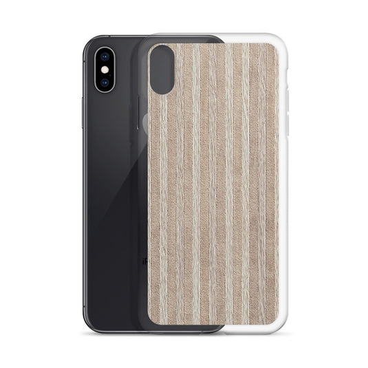 Light Brown Striped Wood iPhone Clear Thin Case CREATIVETECH