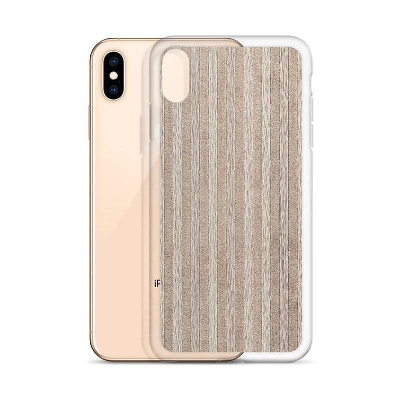 Load image into Gallery viewer, Light Brown Striped Wood iPhone Clear Thin Case CREATIVETECH
