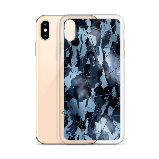 Dark Grey Military Camouflage Tech Polygon iPhone Clear Thin Case CREATIVETECH