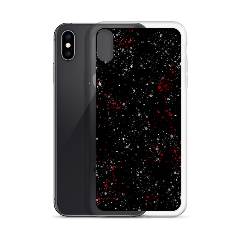 Load image into Gallery viewer, Painted Black White Red iPhone Clear Thin Case CREATIVETECH
