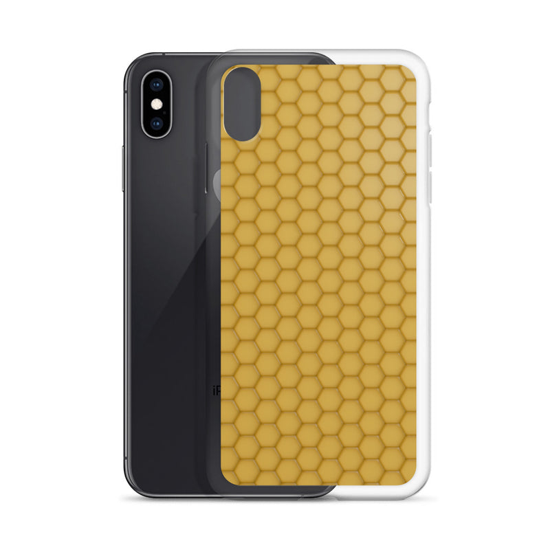 Load image into Gallery viewer, Honeycomb Wax Yellow  iPhone Clear Thin Case CREATIVETECH
