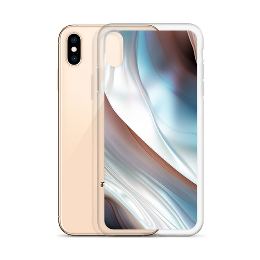 Pearl Blue iPhone Clear Thin Case CREATIVETECH
