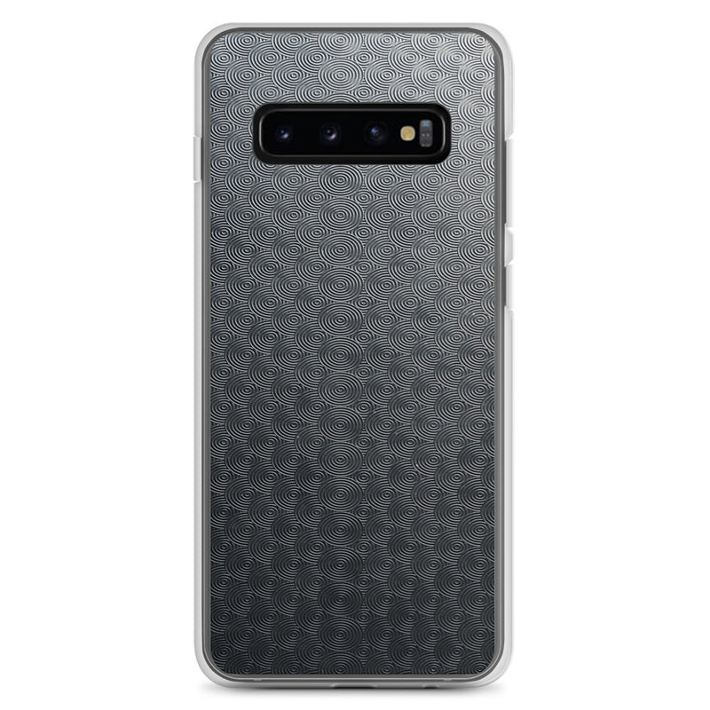 Load image into Gallery viewer, Dark Grey Carved Metal Samsung Clear Thin Case CREATIVETECH
