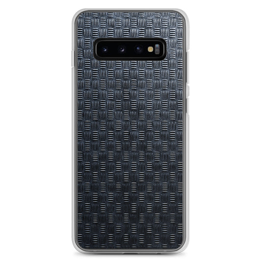Dark Grey Subway Grid Metal Samsung Clear Thin Case CREATIVETECH