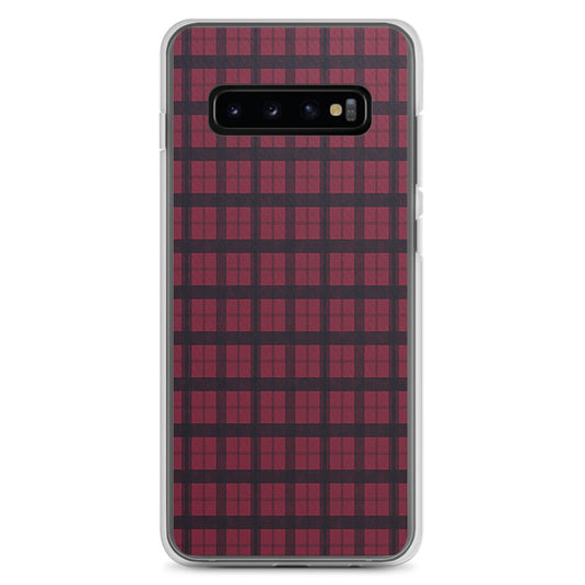 Burberry Red Textile Samsung Clear Thin Case CREATIVETECH