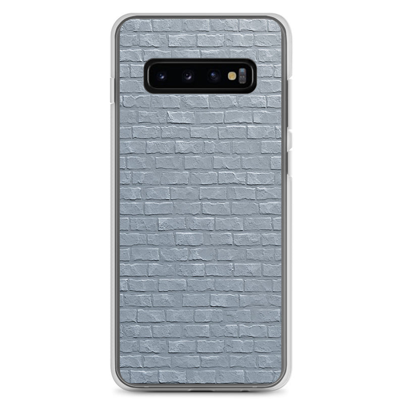Load image into Gallery viewer, White Grey Brick Stone Samsung Clear Thin Case CREATIVETECH