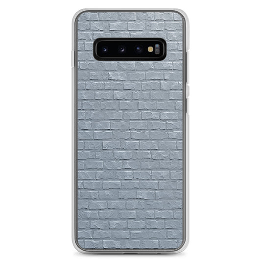 White Grey Brick Stone Samsung Clear Thin Case CREATIVETECH