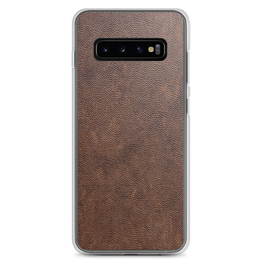 Light Brown Leather Samsung Clear Thin Case CREATIVETECH