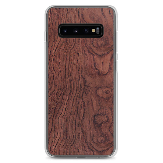 Red Brown Bubinga Wood Samsung Clear Thin Case CREATIVETECH