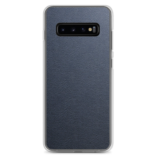 Dark Blue Leather Samsung Clear Thin Case CREATIVETECH