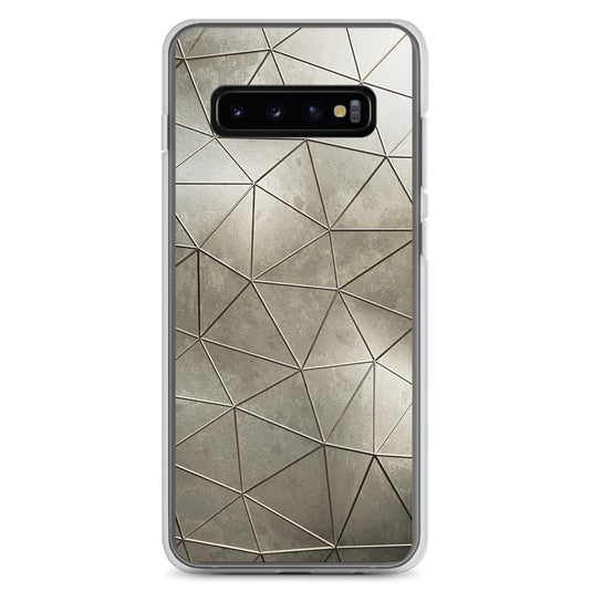Aged Gold Polygon Samsung Clear Thin Case CREATIVETECH