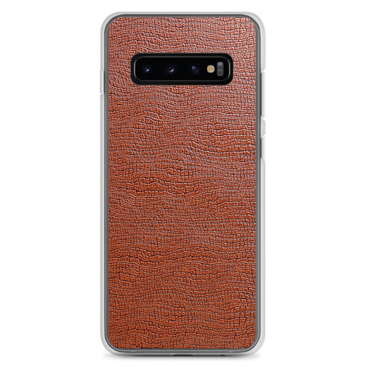 Exotic Brown Leather Samsung Clear Thin Case CREATIVETECH