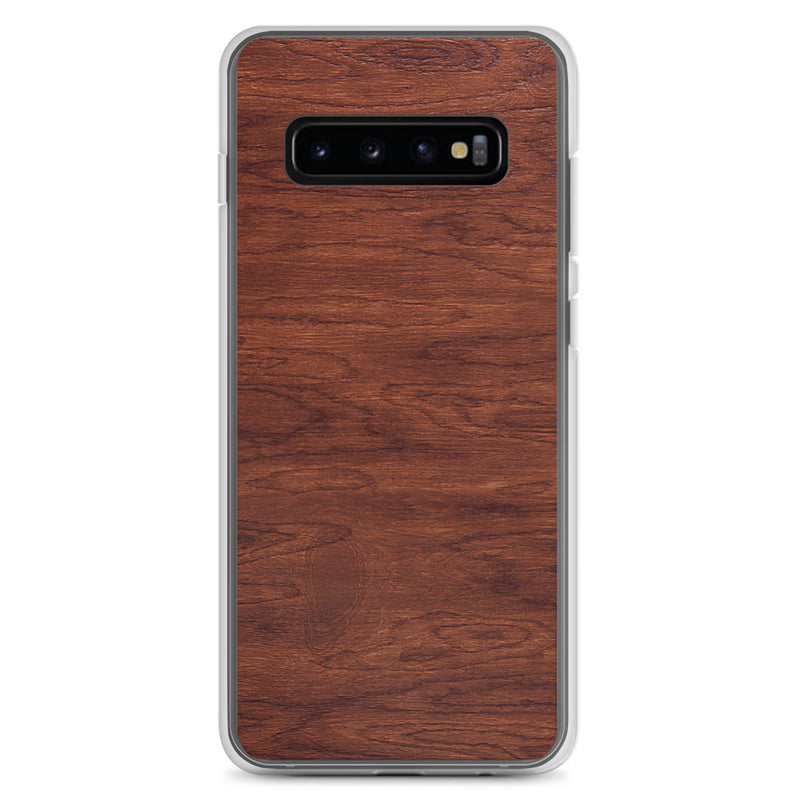 Load image into Gallery viewer, Deep Brown Wood Samsung Clear Thin Case CREATIVETECH
