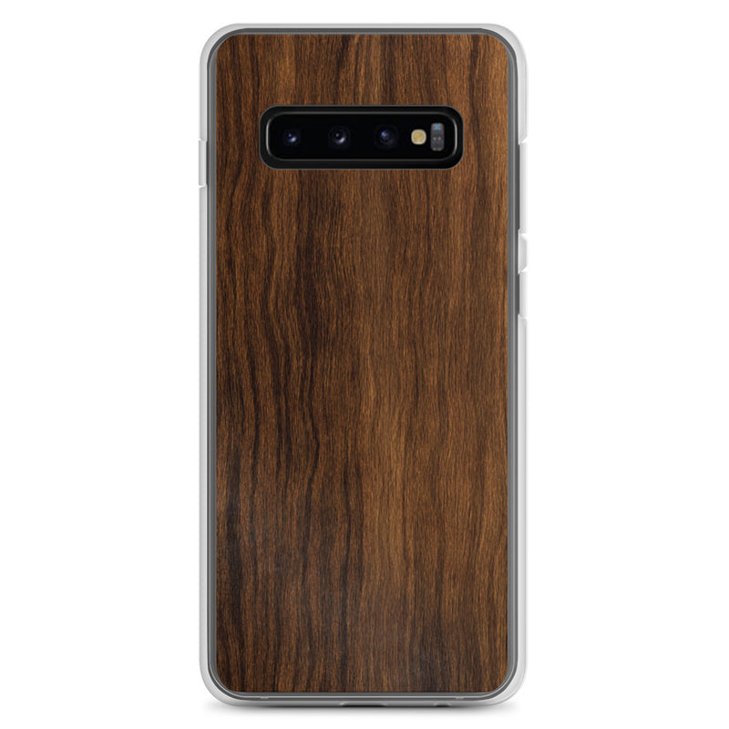 Load image into Gallery viewer, Dark Brown Wood Samsung Clear Thin Case CREATIVETECH
