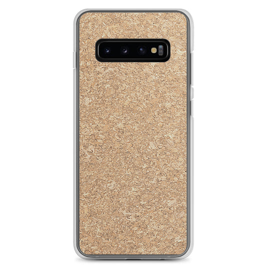 Light Brown Cork Wood Samsung Clear Thin Case CREATIVETECH