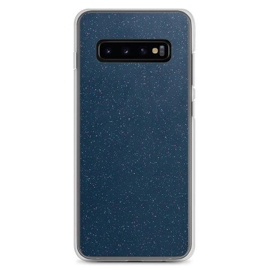 Deep Blue Speckled Samsung Clear Thin Case CREATIVETECH
