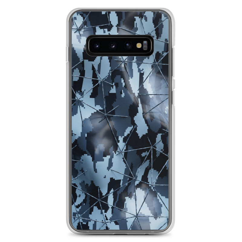 Load image into Gallery viewer, Military Camouflage Grey Tech Polygon Samsung Clear Thin Case CREATIVETECH
