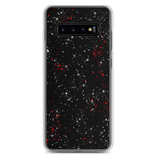 Painted Black Red White Samsung Clear Thin Case CREATIVETECH