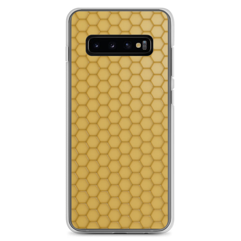 Load image into Gallery viewer, Honeycomb Wax Yellow Samsung Clear Thin Case CREATIVETECH