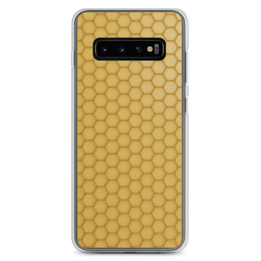 Honeycomb Wax Yellow Samsung Clear Thin Case CREATIVETECH