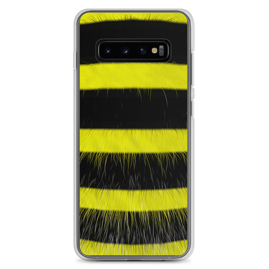 Fluffy Bee Black Yellow Samsung Clear Thin Case CREATIVETECH