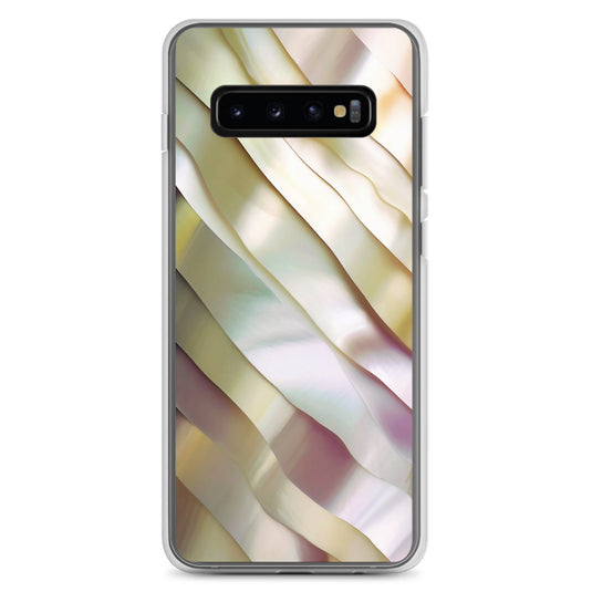 Soft Yellow Pink Pearl Samsung Clear Thin Case CREATIVETECH