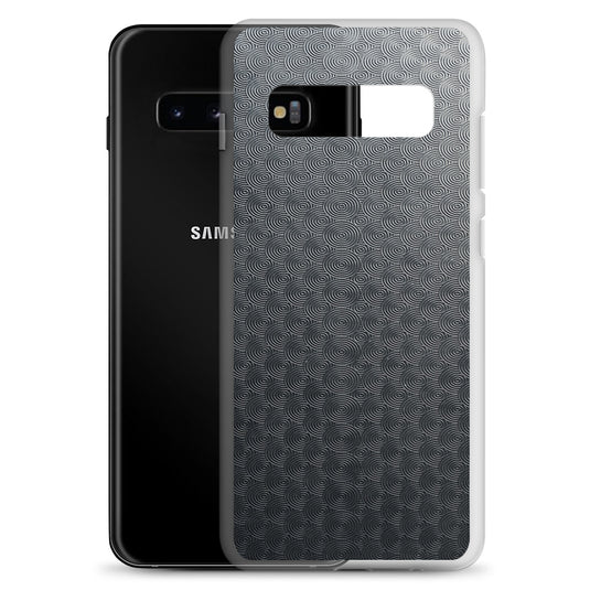 Dark Grey Carved Metal Samsung Clear Thin Case CREATIVETECH