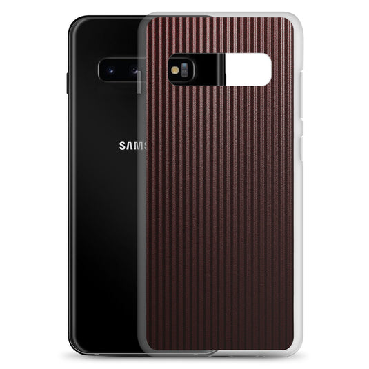 Dark Red Striped Carbon Fiber Samsung Clear Thin Case CREATIVETECH