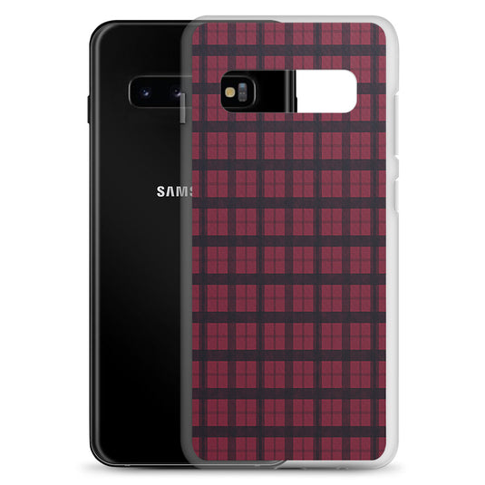 Burberry Red Textile Samsung Clear Thin Case CREATIVETECH