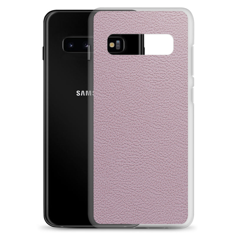 Load image into Gallery viewer, Candy Pink Leather Samsung Clear Thin Case CREATIVETECH