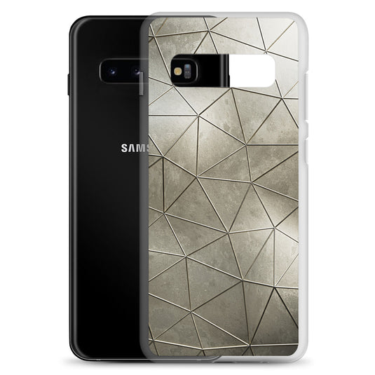 Aged Gold Polygon Samsung Clear Thin Case CREATIVETECH