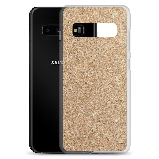 Light Brown Cork Wood Samsung Clear Thin Case CREATIVETECH