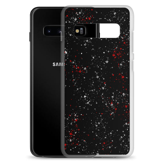 Painted Black Red White Samsung Clear Thin Case CREATIVETECH