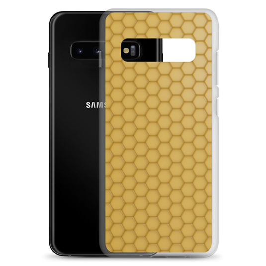 Honeycomb Wax Yellow Samsung Clear Thin Case CREATIVETECH