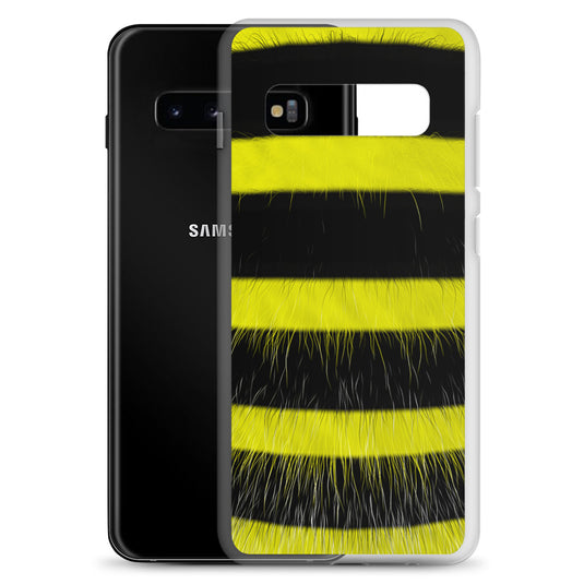 Fluffy Bee Black Yellow Samsung Clear Thin Case CREATIVETECH