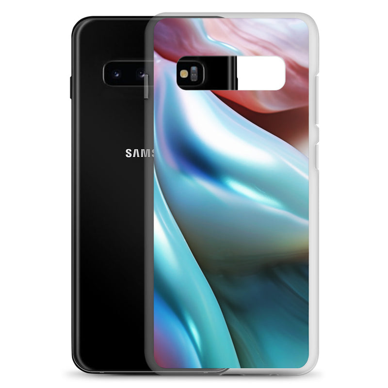 Load image into Gallery viewer, Marine Blue Green Orange Pearl Samsung Clear Thin Case CREATIVETECH