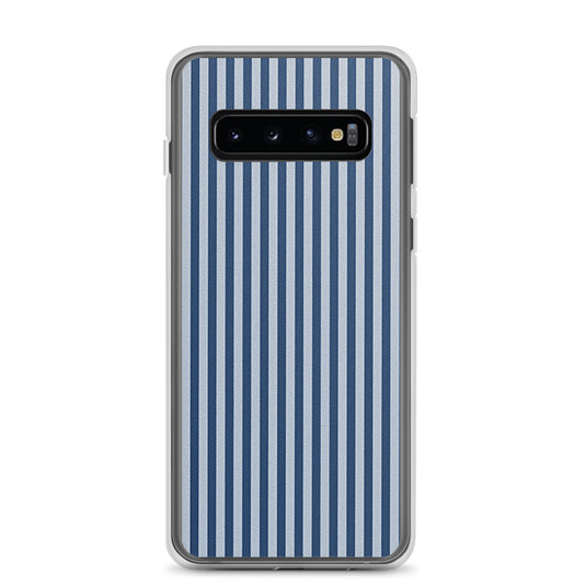 Marine Blue Striped Samsung Clear Thin Case CREATIVETECH