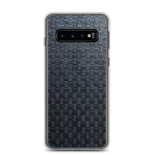 Dark Grey Subway Grid Metal Samsung Clear Thin Case CREATIVETECH