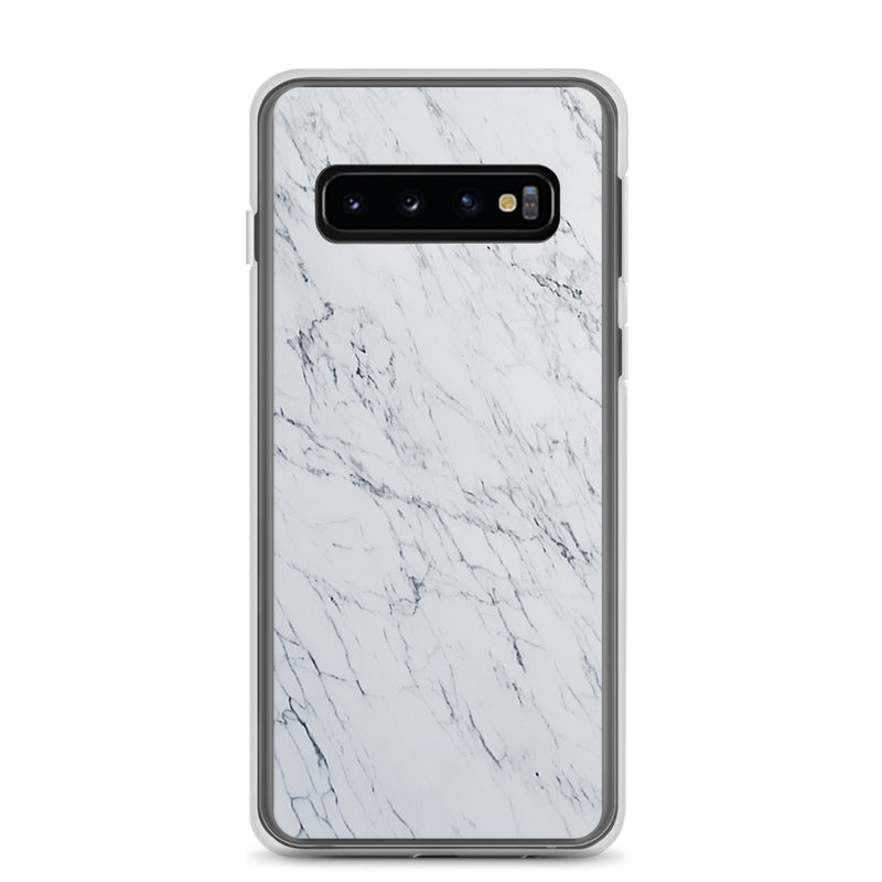 Load image into Gallery viewer, White Marble Stone Samsung Clear Thin Case CREATIVETECH
