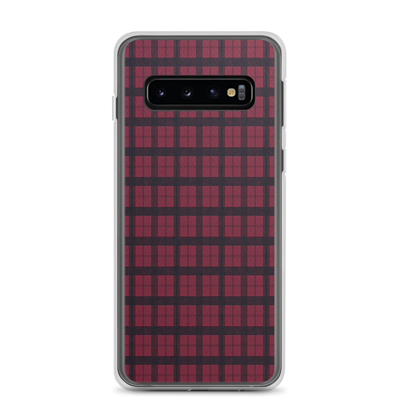 Load image into Gallery viewer, Burberry Red Textile Samsung Clear Thin Case CREATIVETECH
