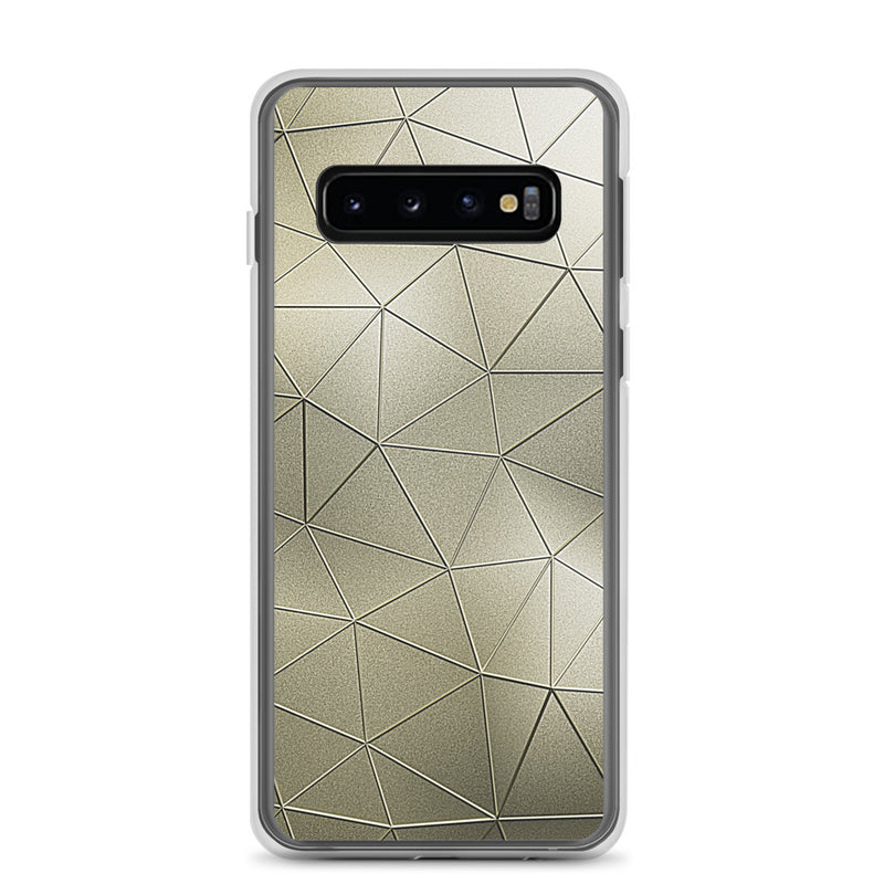 Load image into Gallery viewer, Golden Polygon Metal Samsung Clear Thin Case CREATIVETECH