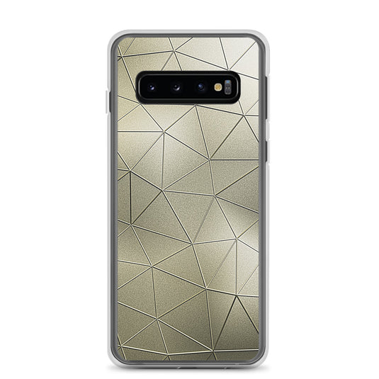 Golden Polygon Metal Samsung Clear Thin Case CREATIVETECH