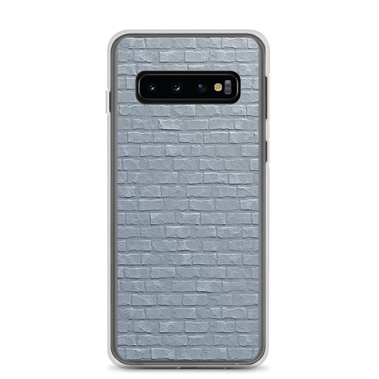White Grey Brick Stone Samsung Clear Thin Case CREATIVETECH