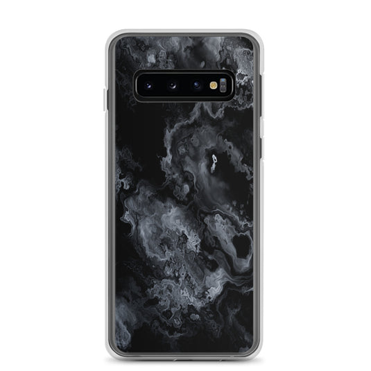 Black Marble Stone Samsung Clear Thin Case CREATIVETECH